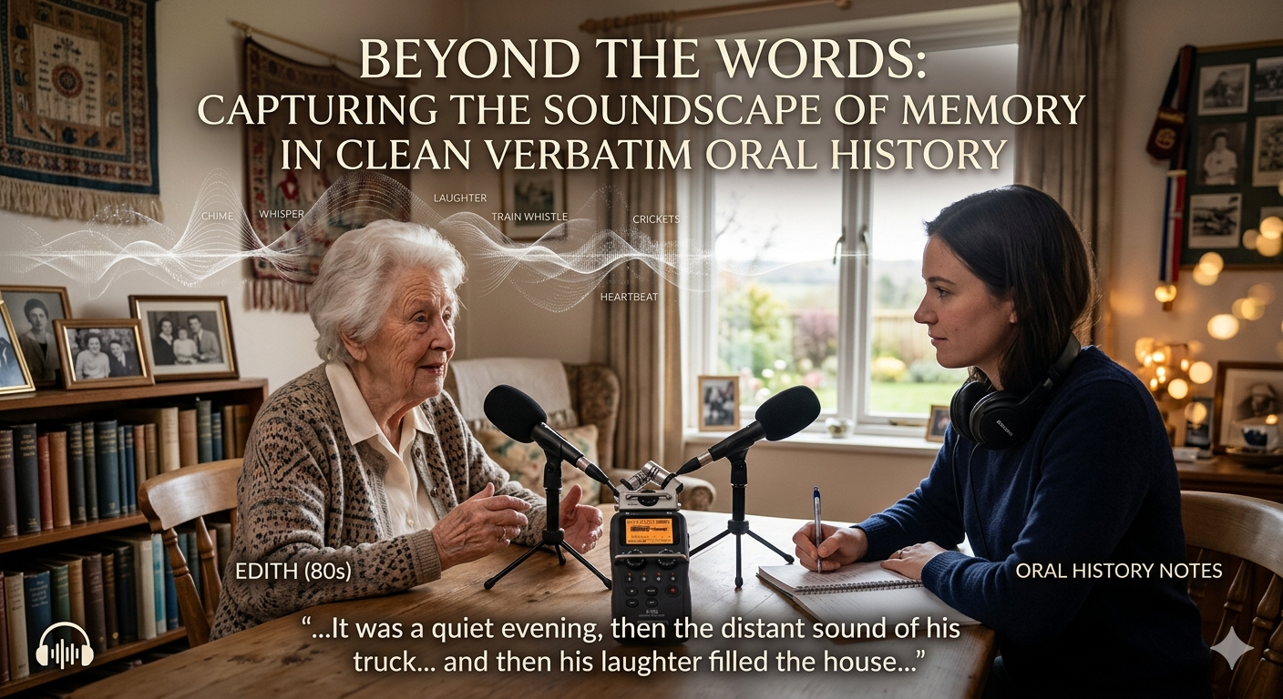 Beyond the Words: Capturing the Soundscape of Memory in Clean Verbatim         