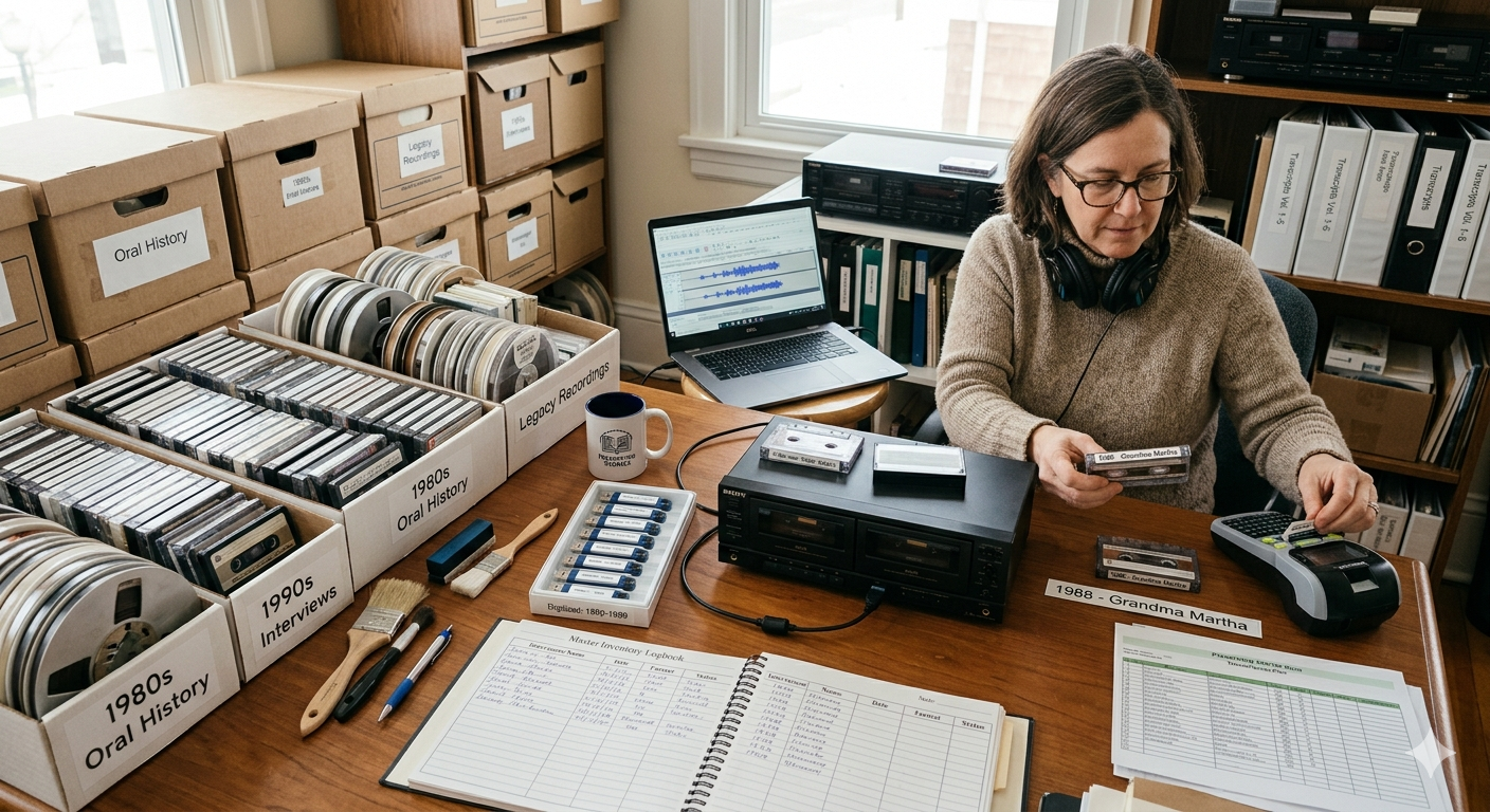 How to Sort and Prep a Lifetime of Oral History Recordings
