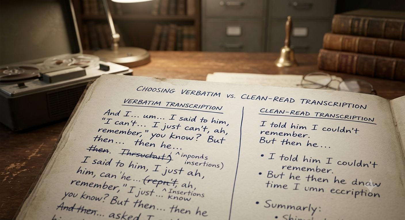 Choosing Between Verbatim vs. Clean-Read Transcription