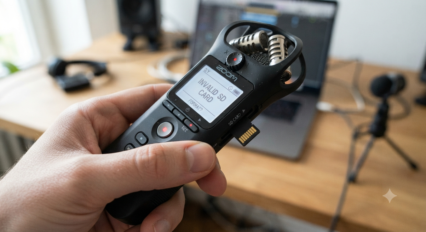 Invalid SD Card” on Your Zoom H1n: A Step-by-Step Recovery Guide